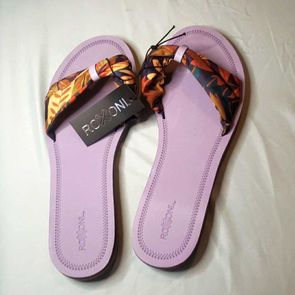 Roxoni Purple Floral Sandals 🌺